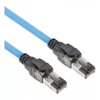ACT Blue 55 m S/FTP CAT6A B2ca PoE++ 100W tvirtas paruoštas montavimui kabelis, RJ45 kištukas – kištukas