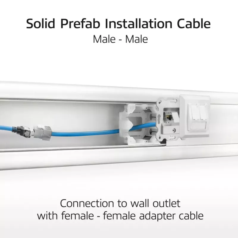 ACT Blue 60 m S/FTP CAT6A B2ca PoE++ 100W vientisas paruoštas montavimo kabelis, RJ45 vyriškas – vyriškas