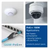 ACT Blue 25 m S/FTP CAT6A B2ca PoE++ 100W vientisas montažinis kabelis, RJ45 kištukas – lizdas