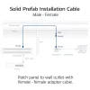 ACT Blue 25 m S/FTP CAT6A B2ca PoE++ 100W vientisas montažinis kabelis, RJ45 kištukas – lizdas