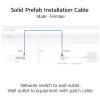 ACT Blue 25 m S/FTP CAT6A B2ca PoE++ 100W vientisas montažinis kabelis, RJ45 kištukas – lizdas