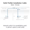 ACT Blue 90 m S/FTP CAT6A B2ca PoE++ 100W vientisas paruoštas montavimo kabelis, RJ45 kištukas – lizdas