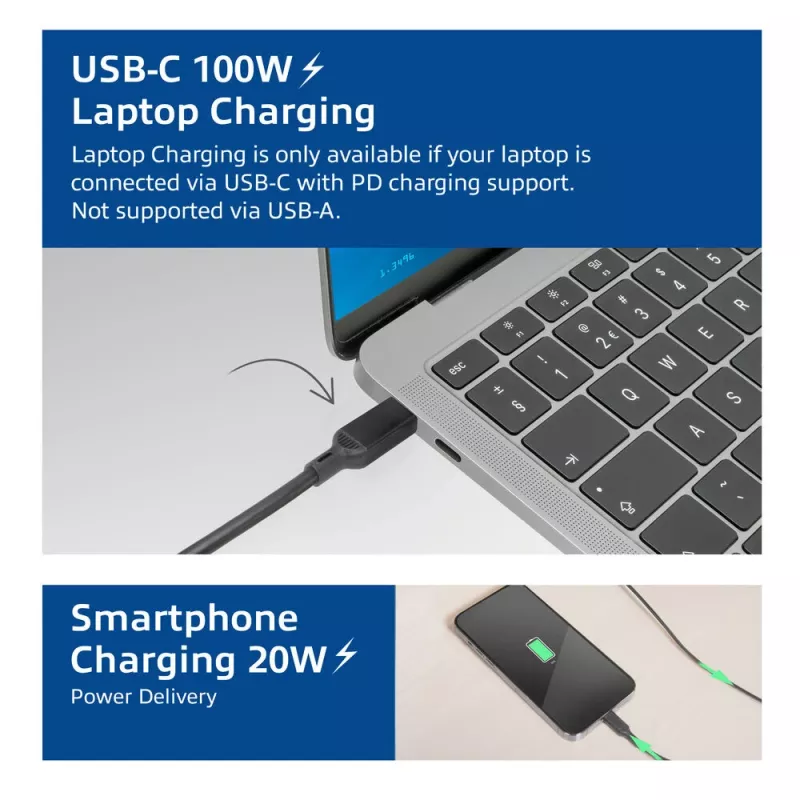 ACT universali USB-C dokų stotelė AC7148, 3x 4K monitoriams, DisplayLink, 135W