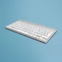 Ergonominė klaviatūra R-Go Compact Break, kompaktiška su pertraukų programine įranga, QWERTZ (CH), Bluetooth, balta