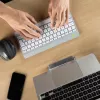 Ergonominė klaviatūra R-Go Compact Break, kompaktiška su pertraukų programine įranga, QWERTZ (CH), Bluetooth, balta