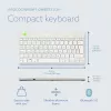 Ergonominė klaviatūra R-Go Compact Break, kompaktiška su pertraukų programine įranga, QWERTZ (CH), Bluetooth, balta