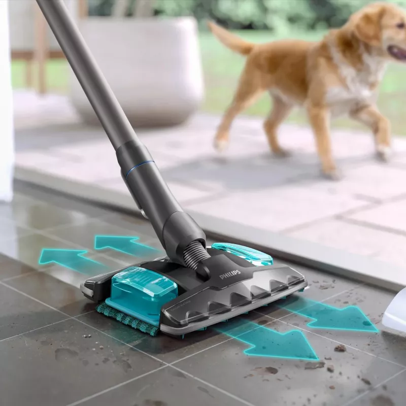 2-in-1 lazdinis dulkių siurblys Philips XC8155/01 – belaidis sausam ir šlapiam valymui, 25,2 V, 0,6 L talpa, mėlynas