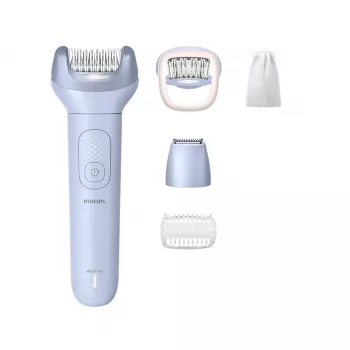 Epiliatorius Philips 8000 serijos BRE711/00 – 32 pincetai, 2 greičiai, šlapias ir sausas naudojimas, įmontuota ličio jonų baterija, mėlynas