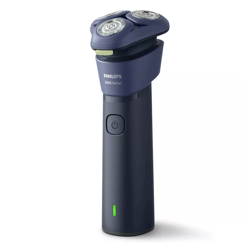 Rotacinis skustuvas Philips 2000 serijos S2885/00 – 3 galvutės, NiMH akumuliatorius, šlapias ir sausas skutimas, mėlyna