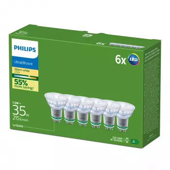 LED lemputė Philips GU10 1.2 W 215 lm Šilta balta 36° CRI 80