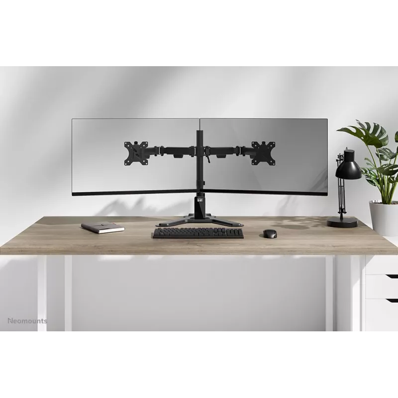 Dviejų monitorių stovas Neomounts DS45-600BL2 10–32 colių ekranams, laisvai stovintis, juodas