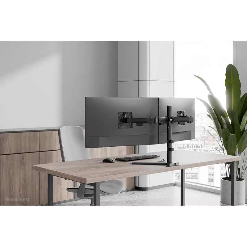 Dviejų monitorių stovas Neomounts DS45-600BL2 10–32 colių ekranams, laisvai stovintis, juodas
