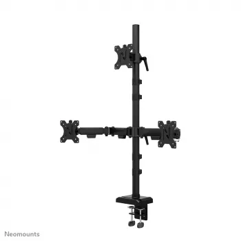 Neomounts DS60-600BL2-1 trijų monitorių laikiklis 10-32 colių, spaustuvas/įvorė, 9 kg, 25,4 cm (10 col.), 81,3 cm (32 col.), 100 x 100 mm, juodas