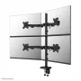 Keturių monitorių laikiklis Neomounts DS60-600BL2-2 10–32 col. ekranams, VESA 75x75–100x100, max 8 kg, spaustuvas/įvorė, juodas