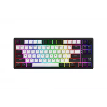 Belaidė žaidimų klaviatūra HATOR Skyfall 80 MAG ULTIMA 8K, magnetiniai jungikliai, QWERTY US English, juoda/balta
