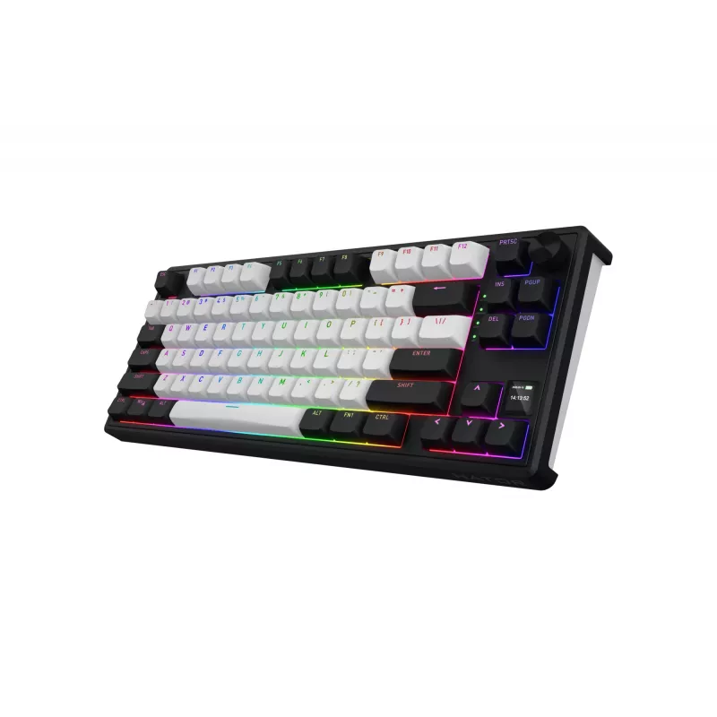 Belaidė žaidimų klaviatūra HATOR Skyfall 80 MAG ULTIMA 8K, magnetiniai jungikliai, QWERTY US English, juoda/balta