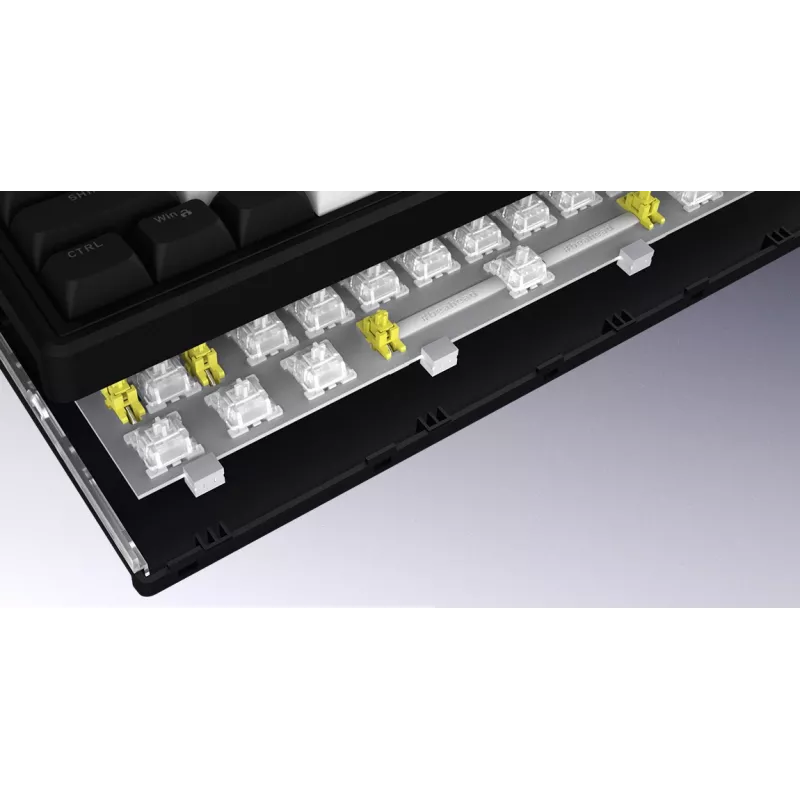 Belaidė žaidimų klaviatūra HATOR Skyfall 80 MAG ULTIMA 8K, magnetiniai jungikliai, QWERTY US English, juoda/balta