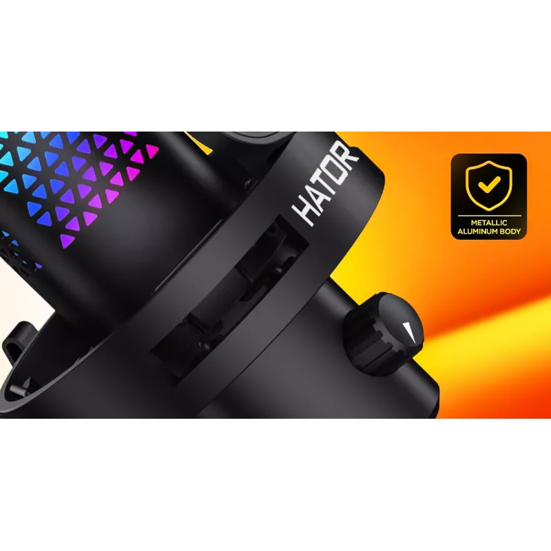 Mikrofonas HATOR Dreamcast X, Juodas, -32 dB, 20–16000 Hz, 16 bit, 96 kHz, 70 dB
