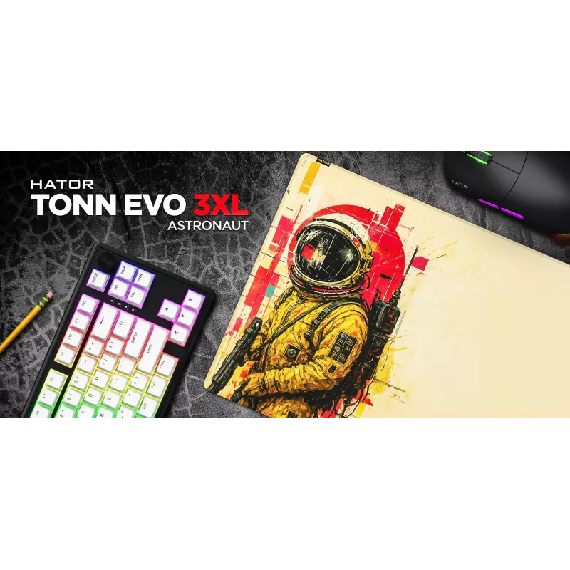 Pelės kilimėlis HATOR Tonn EVO 3XL Astronaut, guminis, įvairiaspalvis