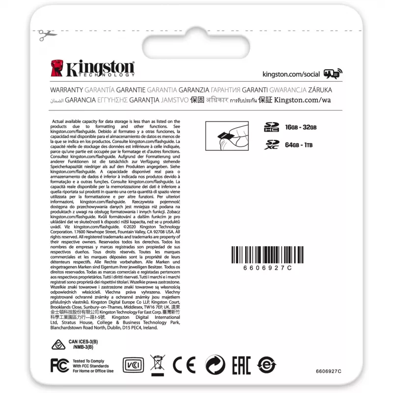 Atminties kortelė SDXC 64GB Class 10 Kingston SDS2/64GB
