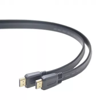 HDMI-HDMI laidas v2.0 3D TV High Speed Ethernet 1,8 m plokščias (auksuoti kontaktai)