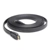 HDMI-HDMI laidas v2.0 3D TV High Speed Ethernet 1,8 m plokščias (auksuoti kontaktai)
