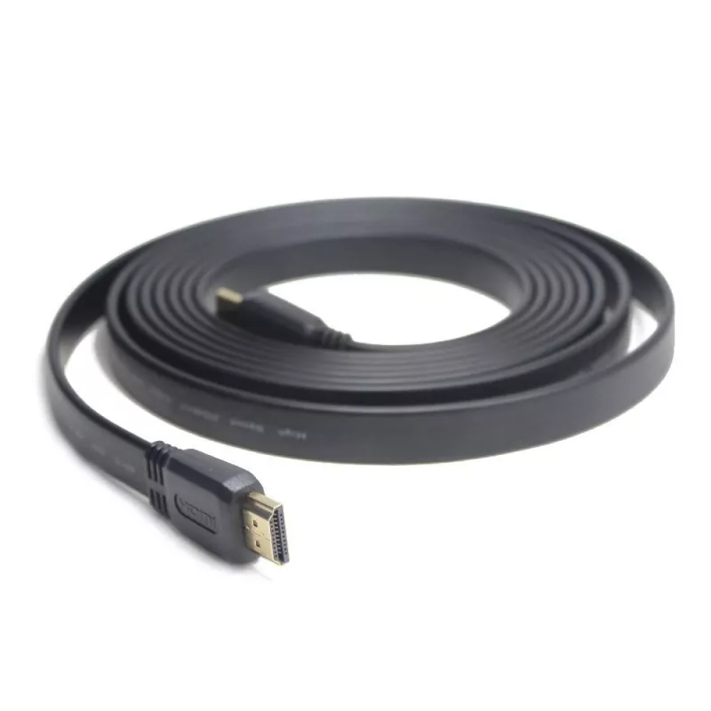HDMI-HDMI laidas v2.0 3D TV High Speed Ethernet 1,8 m plokščias (auksuoti kontaktai)
