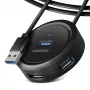 AXAGON HUE-P1AL USB 3.2 Gen 1 4 prievadų šakotuvas apvalus