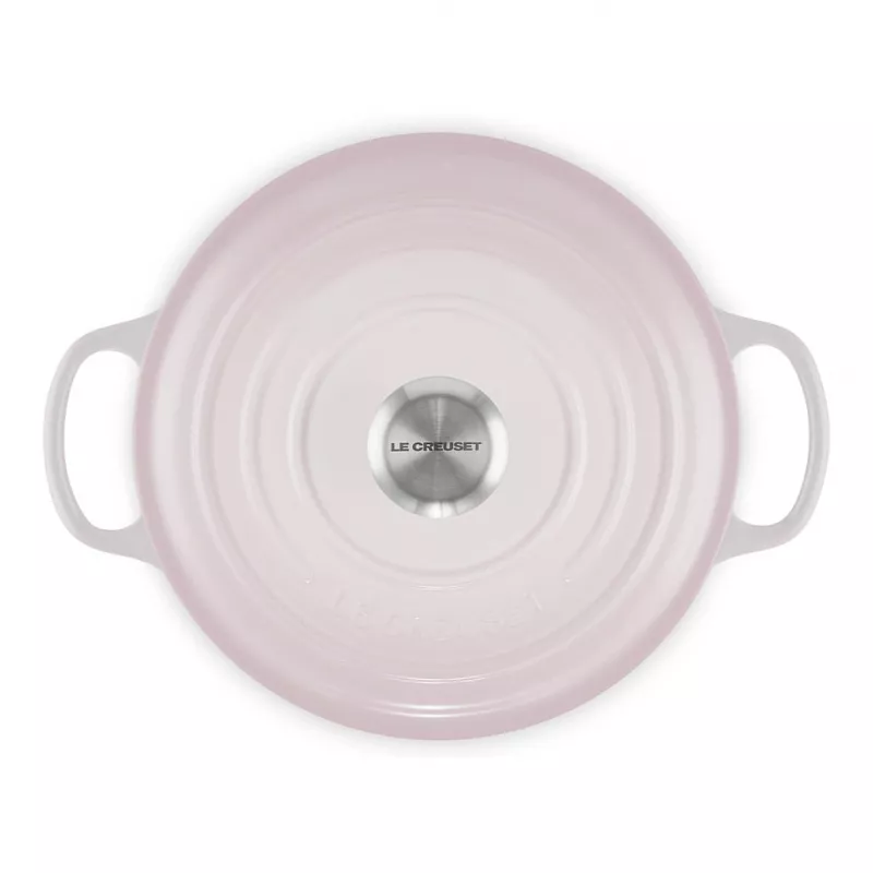 Le Creuset Signature ketaus apvalus troškintuvas 24 cm rožinė