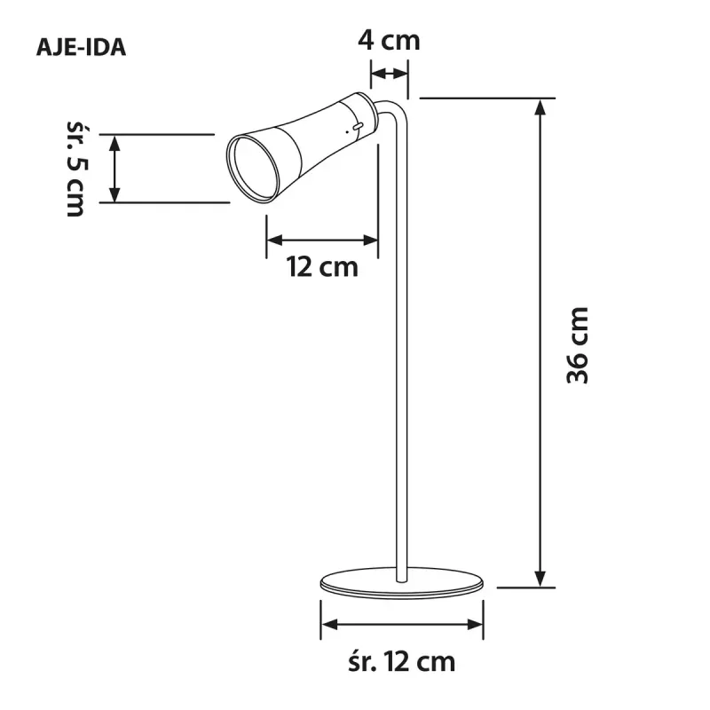 Daugiafunkcė lempa Activejet AJE-IDA 4IN1, juoda