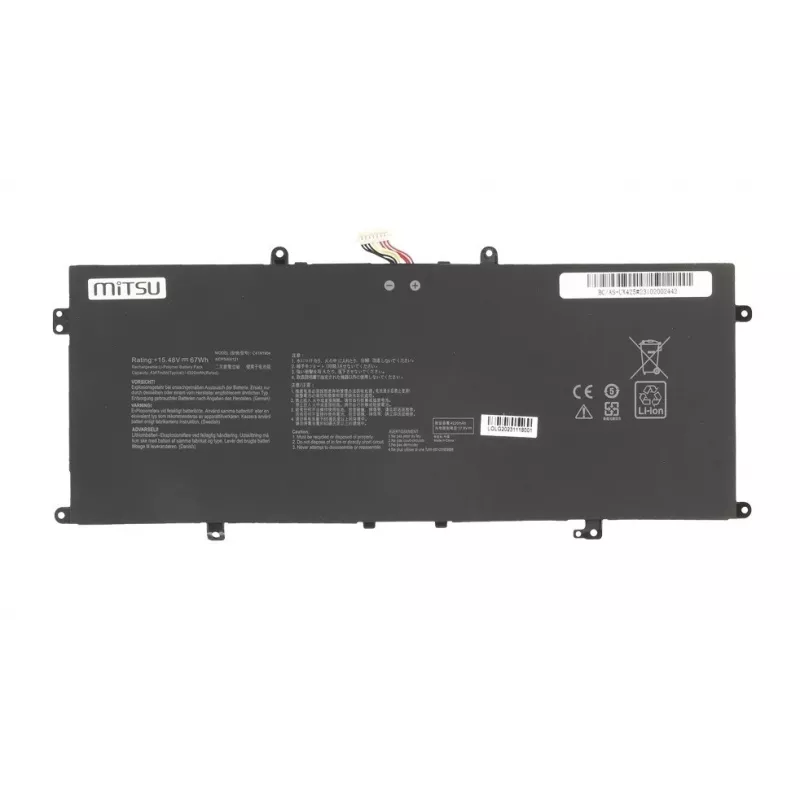 Baterija MITSU C41N1904, skirta ASUS — 4347 mAh, 15,48 V, modelis BC/AS-UX425