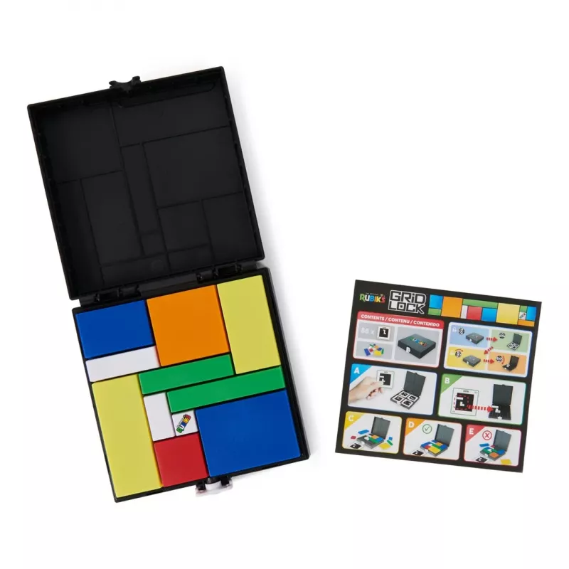 Rubik’s Cube Gridlock žaidimas – galvosūkis, įkvėptas klasikinio trimačio Rubiko kubo, smegenų mankšta vaikams nuo 7 m. ir suaugusiems