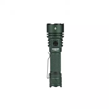 Rankinis žibintuvėlis AceBeam L16 2.0 Green – įkraunamas 21700 Li‑Jon, 5000 mAh, iki 2100 lm, IP68, 7 šviesos lygių
