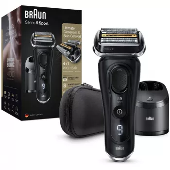Braun Series 9 9352cc Sport Folijos Skustuvas Su Trimeriu Juodai Pilkas