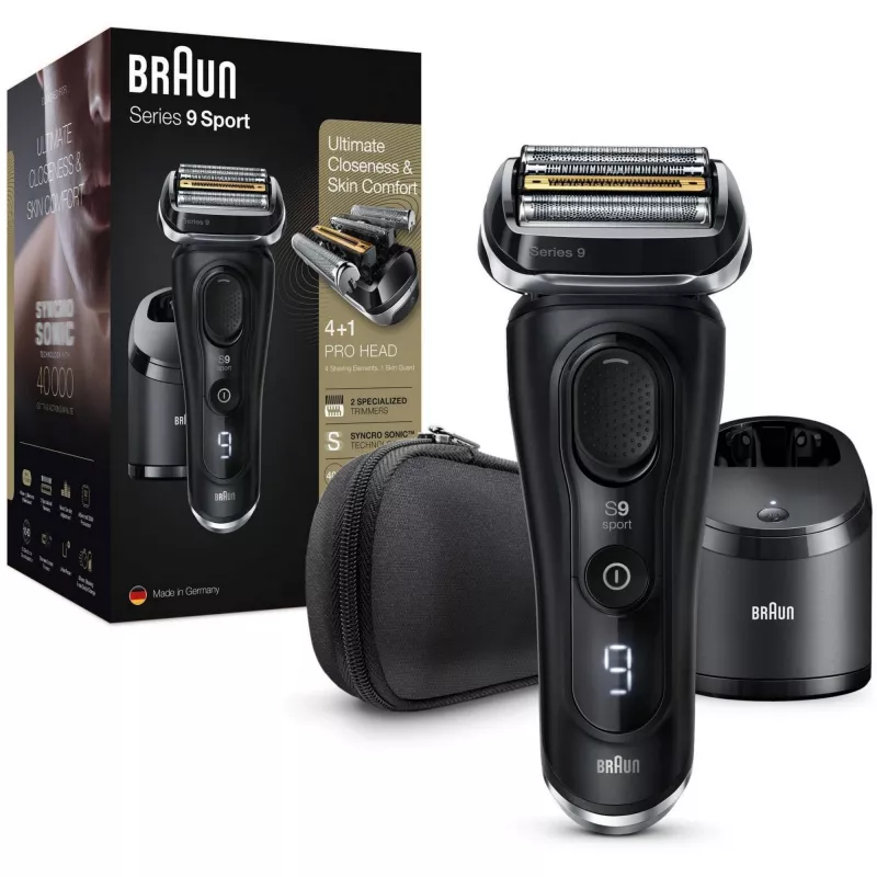 Braun Series 9 9352cc Sport Folijos Skustuvas Su Trimeriu Juodai Pilkas