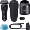 Braun Series 9 9352cc Sport Folijos Skustuvas Su Trimeriu Juodai Pilkas