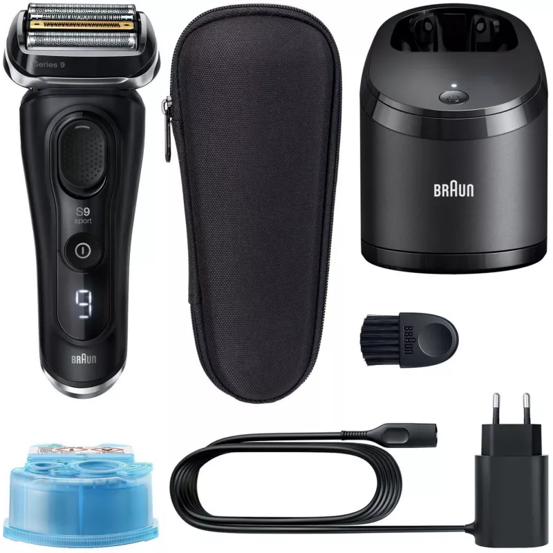 Braun Series 9 9352cc Sport Folijos Skustuvas Su Trimeriu Juodai Pilkas