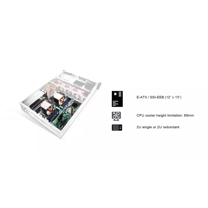Dėklas HDD Silverstone RM22-308 2.5/3.5 colio 10 vietų Juoda Balta
