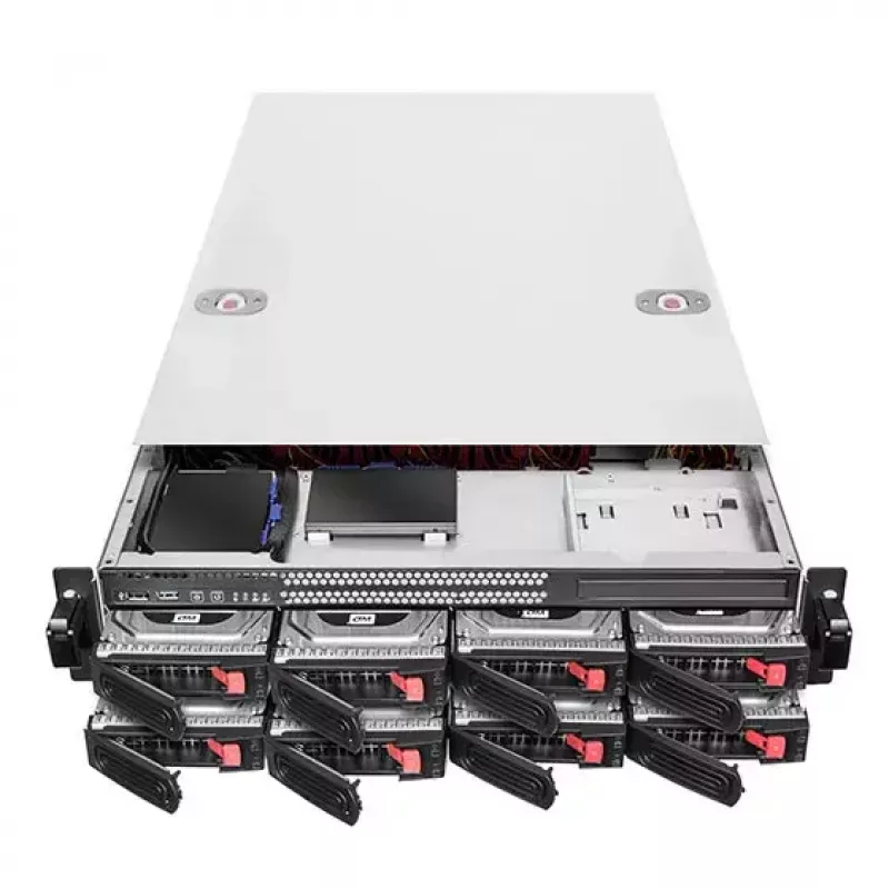 Dėklas HDD Silverstone RM22-308 2.5/3.5 colio 10 vietų Juoda Balta