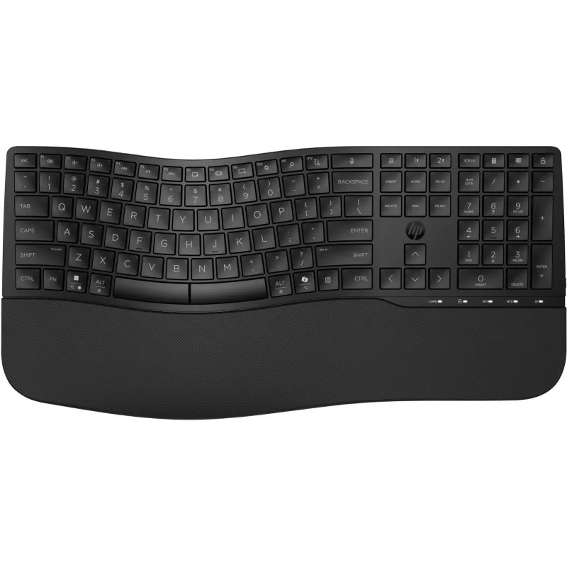 HP 680 Comfort belaidė klaviatūra, pilno dydžio, RF + Bluetooth, juoda