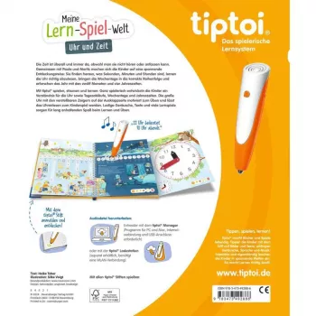 tiptoi Mano mokymosi-žaidimo pasaulis: Laikrodis ir laikas, mokomoji knyga