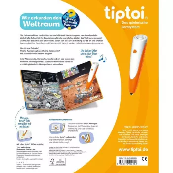 tiptoi Kodėl? Kaip? Kam? Tyrinėjame kosmosą, mokomoji knyga