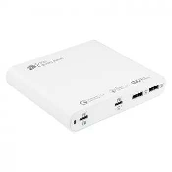 Alcasa PCA-D001V Universalus baltas greitasis kroviklis 120 W su dviem USB-C