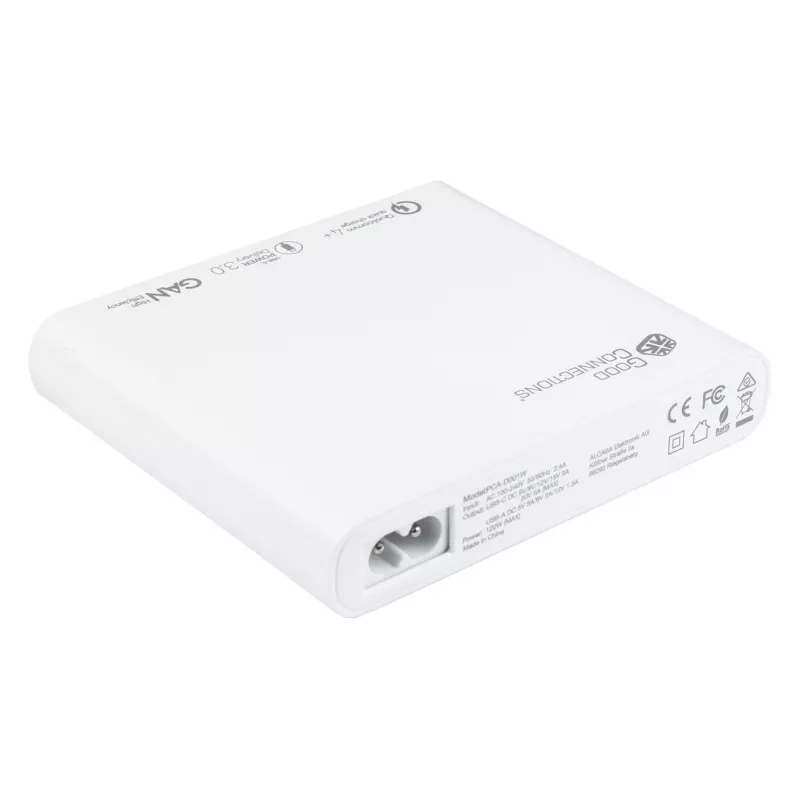 Alcasa PCA-D001V Universalus baltas greitasis kroviklis 120 W su dviem USB-C