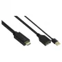 Alcasa HDMI-AD22 vaizdo kabelio adapteris 0,3 m HDMI Type A DisplayPort juodas