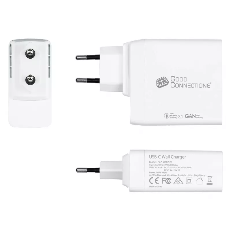 Alcasa PCA-W005W Universal White AC greitasis įkroviklis