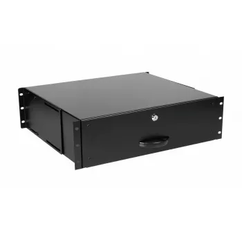 Įtraukiamas stalčius su užraktu Equip 19'' 3U RAL9005 juodas