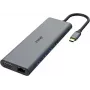 Akasa AK-CBCA28-18BK nešiojamojo kompiuterio dokavimo stotelė ir prievadų replikatorius, laidinis, USB 3.2 Gen 1 (3.1 Gen 1) Type-C, juoda - pilka (AK-CBCA28-18BK)
