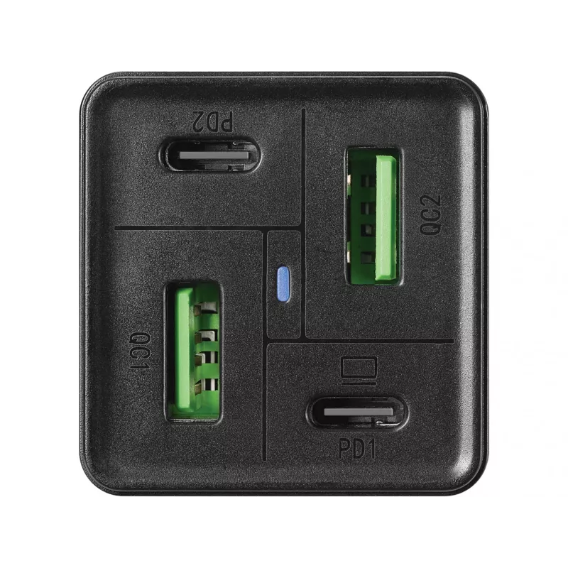 SANDBERG maitinimo blokas 65 W - 3,25 A - PD, QC - 4 išėjimai (2 x USB, 2 x USB-C)