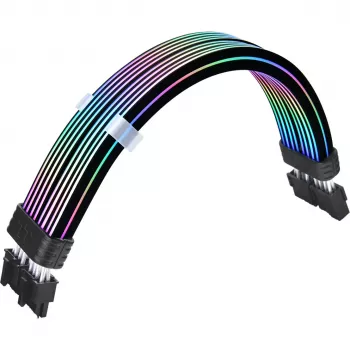 Juostinis kabelis THERMALTAKE AC-082-CN1NAN-A1 8 kontaktų moteriškas-moteriškas, juodas, 0,272 m